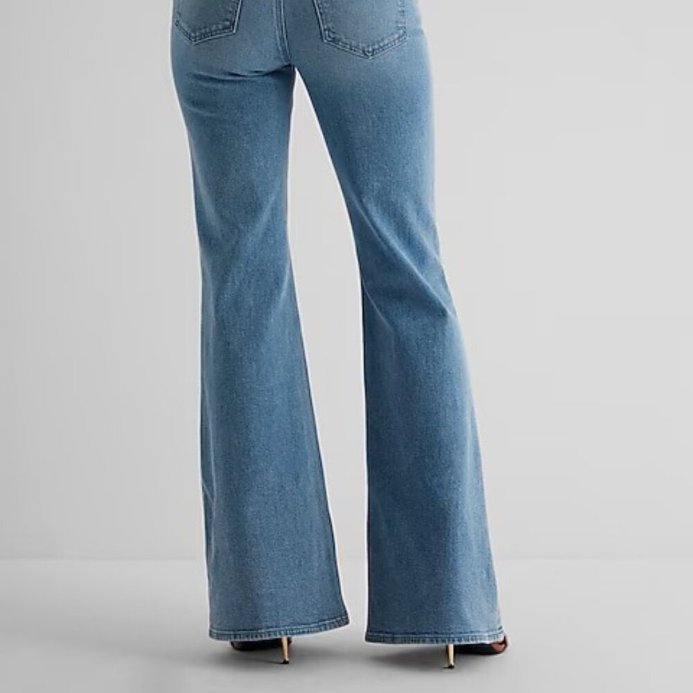 Express ’70s Flare Mid Rise Jeans – Women’s Size 2R - Picture 4 of 16